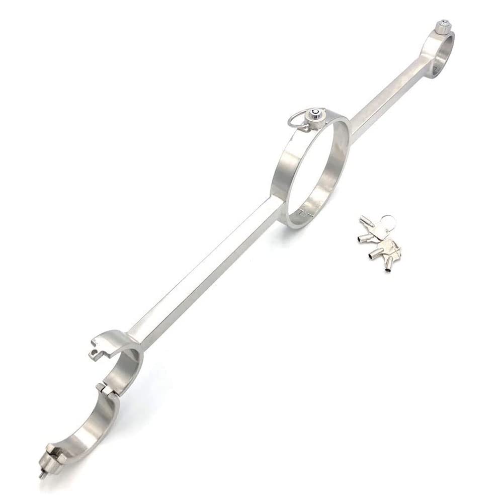 Edelstahl Bondage Handschellen Press Lock Design Fesseln Handgelenk Manschetten Kragen Adult Game Sex-Spielzeug für Paare Spreizstange Handschellen,Silber-Female