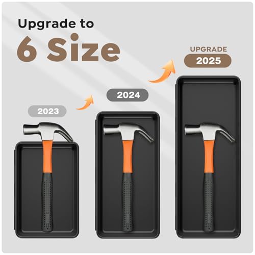 【Fits 100+ Tools】A-LUGEI【100-Piece 6-Size】Tool Organizer Tray Set - Black Plastic Drawer Dividers for Garage Cabinets, Rolling Tool Chests, Workbenches & Office Storage. - Image 3