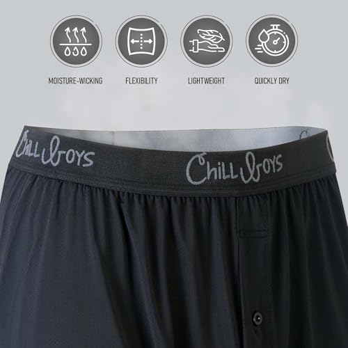 Chill Boys Performance Boxers 3 Pack Men's Underwear Cool Mens Boxers. Moisture Wicking Underwear. Comfortable Boxer Shorts4
