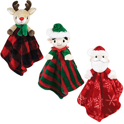 Image of Hudson Baby Unisex Baby Animal Face Security Blanket, Elf, One Size