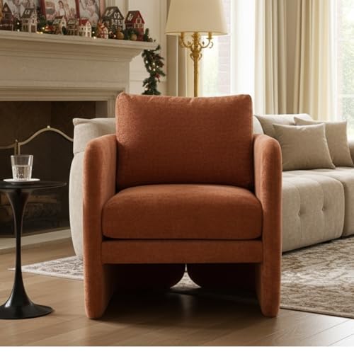 Sillón Plegable Chenille Naranja