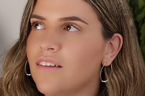 Peachy Women 14K Gold Filled Earring Hoops Pair With White Pearl And Beads thumb #2