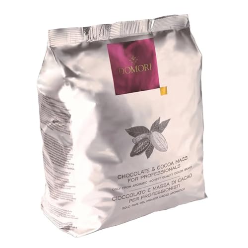 Domori® | Costa de Marfil Leche 38% | Cobertura Chocolate con Leche Pastillas 2 cm | Chocolate y Cacao Aromático Profesional - 1 Kg