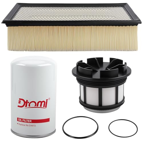 7.3L Diesel Fuel Filter Air, Oil Filter Kit Compatible with Ford Vehicle…