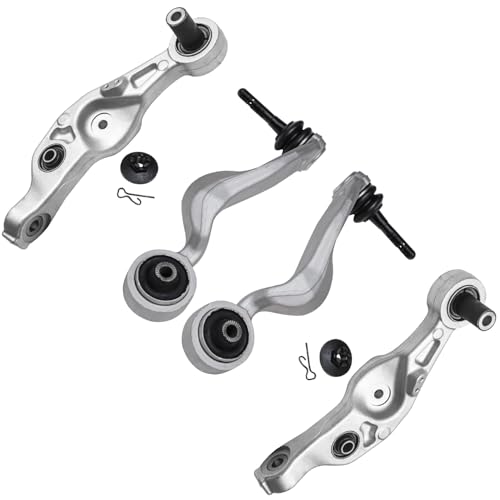 Image of Detroit Axle - RWD 4pc Front Control Arms for 2007-2012 Lexus LS460 2008 2009 2010 2011, 2 Upper Rearward Control Arm with Ball Joints 2 Lower Control Arms Replacement