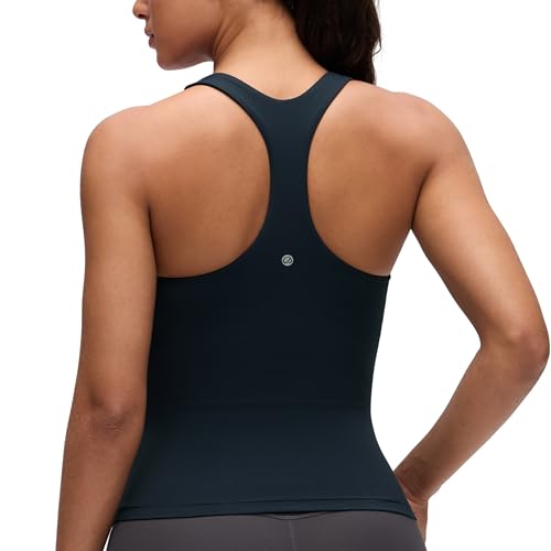 Image of CRZ YOGA Butterluxe Racerback Tank Tops | Light Support, Built in Bra, Removable Pads, Yoga, Extremely Soft, Scoop Neck, for Women