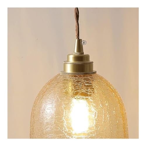 Plafonnier en verre craquelé avec suspension ajustable pour salon - 4
