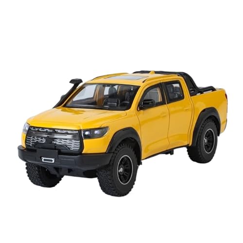 Modèle de voiture GWM Cannon POER 1:24 en alliage jaune miniature de collection
