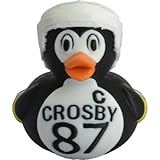 Alberts Gifts Pittsburgh Sidney Crosby # 87 White Helmet Hockey Duck/Black with White & Gold Hard Plastic Figure