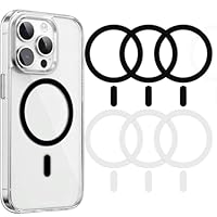 JEYORZY 6 Stück Universal Magnet Ring Aufkleber, Kompatibel mit MagSafe Ring, Verbesserte Magnetische Aufladung und Zubehörhalterung, Einfache Installation, Optimierte Ladefunktion