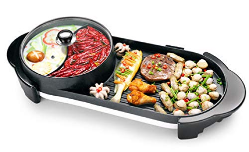 BBQ - Barbacoa eléctrica coreana y olla caliente 1500W miniatura 1