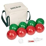 Barcaloo Bocce Ball Set with 8 Premium Resin Balls, Pallino, Carry Bag & Measuring Rope