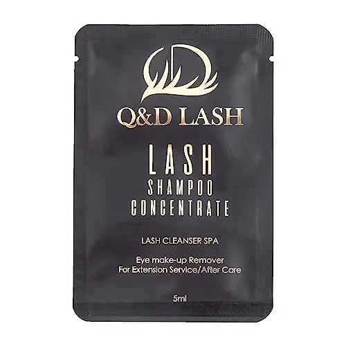 Q&amp;D LASH Lash Shampoo Concentrate 5ml Eyelash Extension Shampoo Natural Foaming Cleanser Non-irritation Eyelash Shampoo Eyelash Cleaning Care for Salon