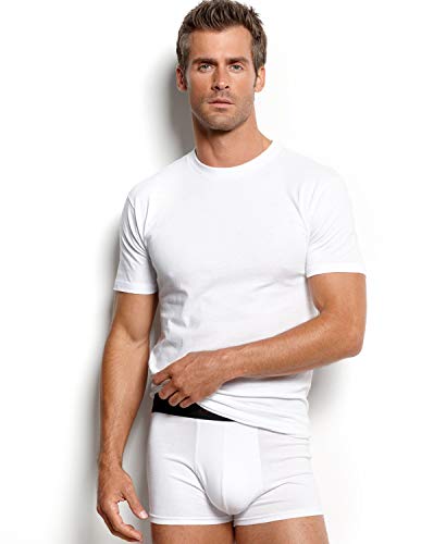 Stafford White Premium Crew Necks Heavyweight Cotton Pack of 3 (Medium)2