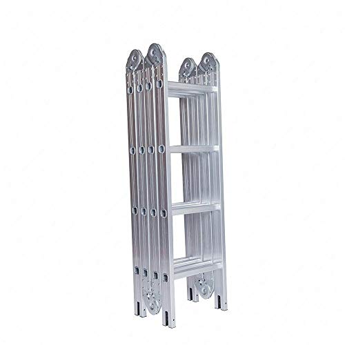 TimmyHouse Folding Extendable Multipurpose Aluminum Ladder 15.5 FT Telescopic Scaffold