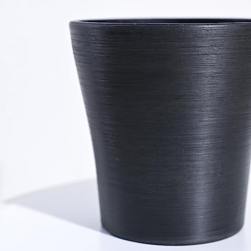 Image of UGAOO Rezer Tivoli Plastic Flower Pot (Diameter 4.7 Inches, Black) | Durable Planter for Home, Balcony, Garden & Patio | Indoor & Outdoor Use | Stylish Gamla for Living Room & Decor