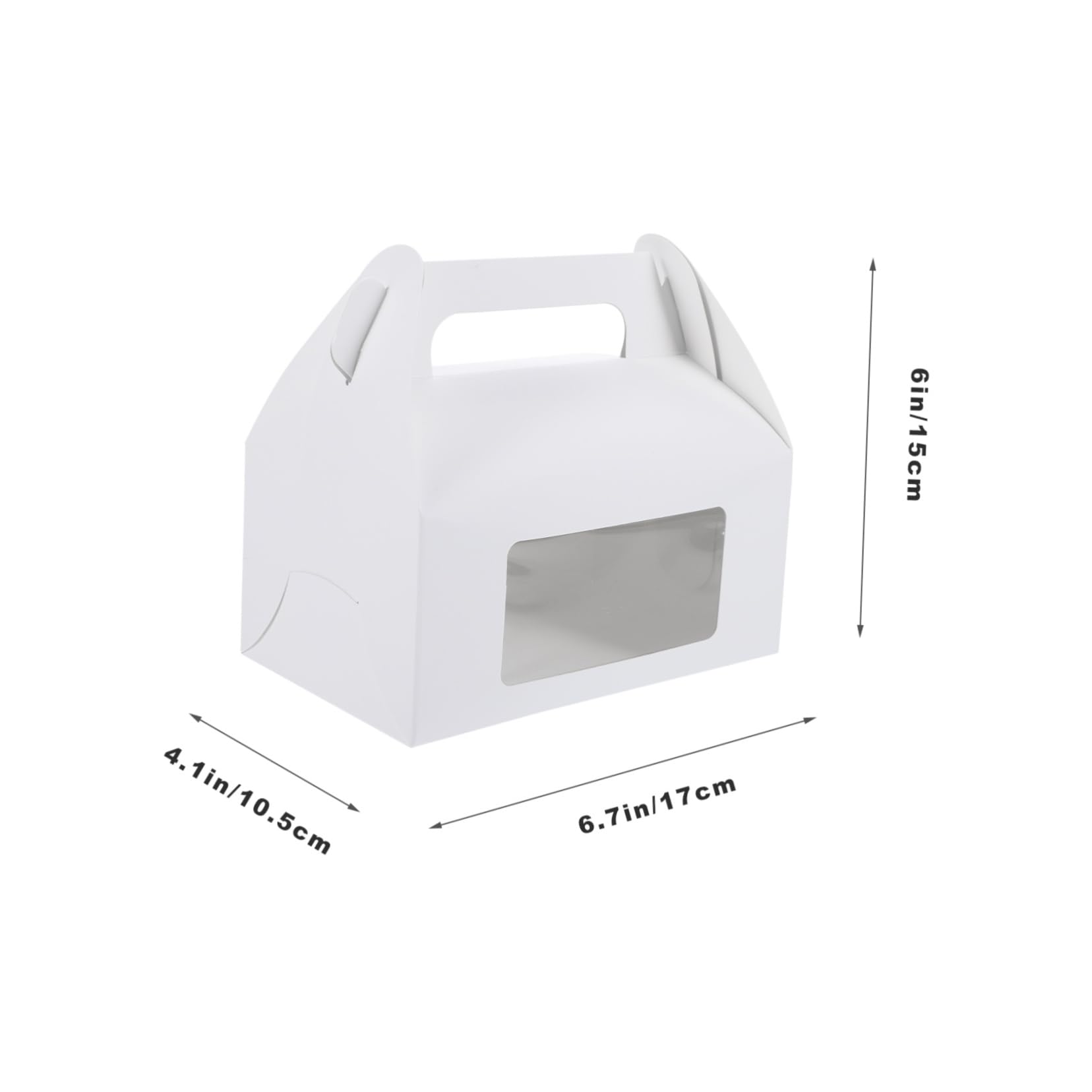 Healeved Scatole per Torta con Finestra 30 Pezzi in Carta Bianca