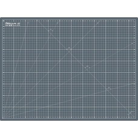 Tapis de découpe auto-cicatrisant GRIS 60x45cm (A2), gradué en CM, surface matte antidérapante - planche de découpe pour couture,patchwork,cutter rotatif