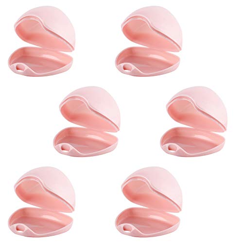 Image of Accmor Pacifier Case, Pacifier Holder Case, Pacifier Container for Travel, BPA Free, Pink, 6 Pack