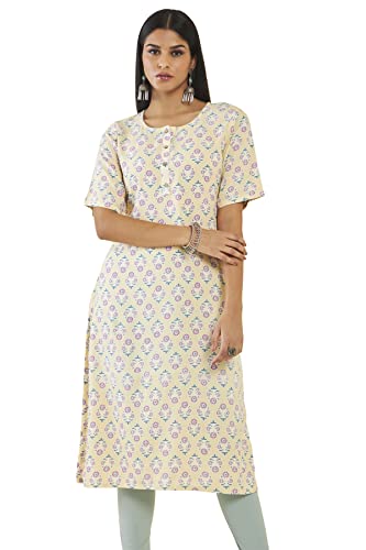 Image of Soch Women Rayon Regular Fit Floral Kurta