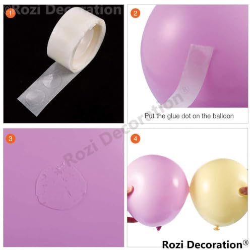 Image of Rozi Decoration 750 Glue Dot for Balloons Accessories Tool Kits Foil, Latex, Confetti Balloon Adhesive,Easy To use (3 Box /750 Glue Dot)