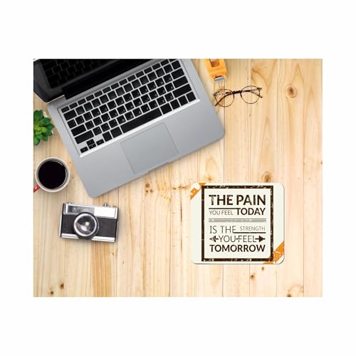 Image of Tshirtwala Motivational Mouse Pad 9x7.5 Inch - Smooth Surface, Anti-Slip Rubber Base, Inspirational Quote Desk Pad for Office, Home & Gaming