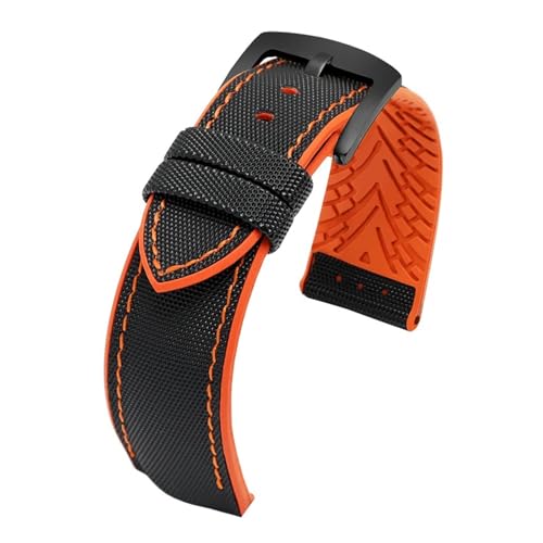 [-ł] IK Xgbv V[}X^[ 007 X[p[t@C^[ o^tC tC h VR EHb` Xgbv jp 20mm 22mm ƌ݊̂鎞voh(Black orange-black,20mm)