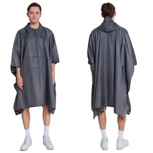 Image of Multi functional cape hooded raincoat suitable for outdoor camping and hiking, suitable for both men and women