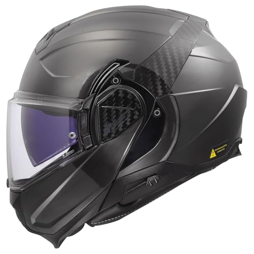 Image of LS2 Helmets Advant II Modular Motorcycle Helmet W /SunShield (Gloss Jeans Gray - X-Small)