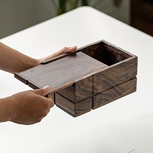 Houten Papieren Doekjes Doos Hoes | Massief Houten Rustieke Decoratieve