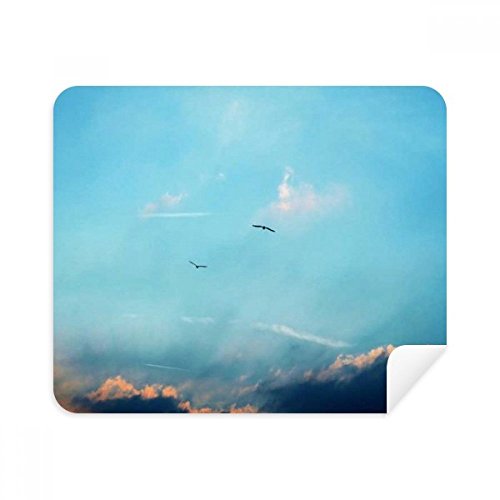 Téléphone cleaner écran lunettes chiffon de nettoyage Blanc Sky Oiseau