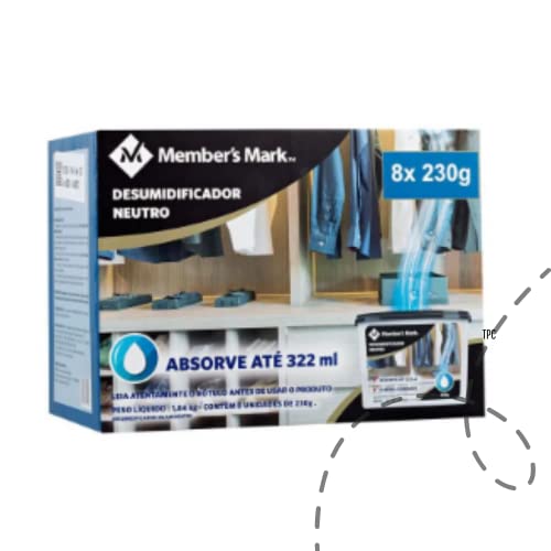 Desumidificador Neutro Member's Mark Pack com 8 Unidades de 230g ...