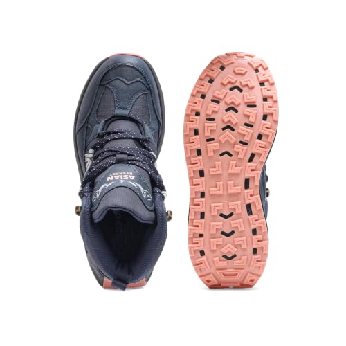 Image of ASIAN Everest W-21 Women's Trekking & Hiking Shoes | Durable Outdoor Footwear with Anti-Slip Outsole, Soft Cushion Comfort & Water-Resistant Upper | Ideal for Travel, Biking & Trails