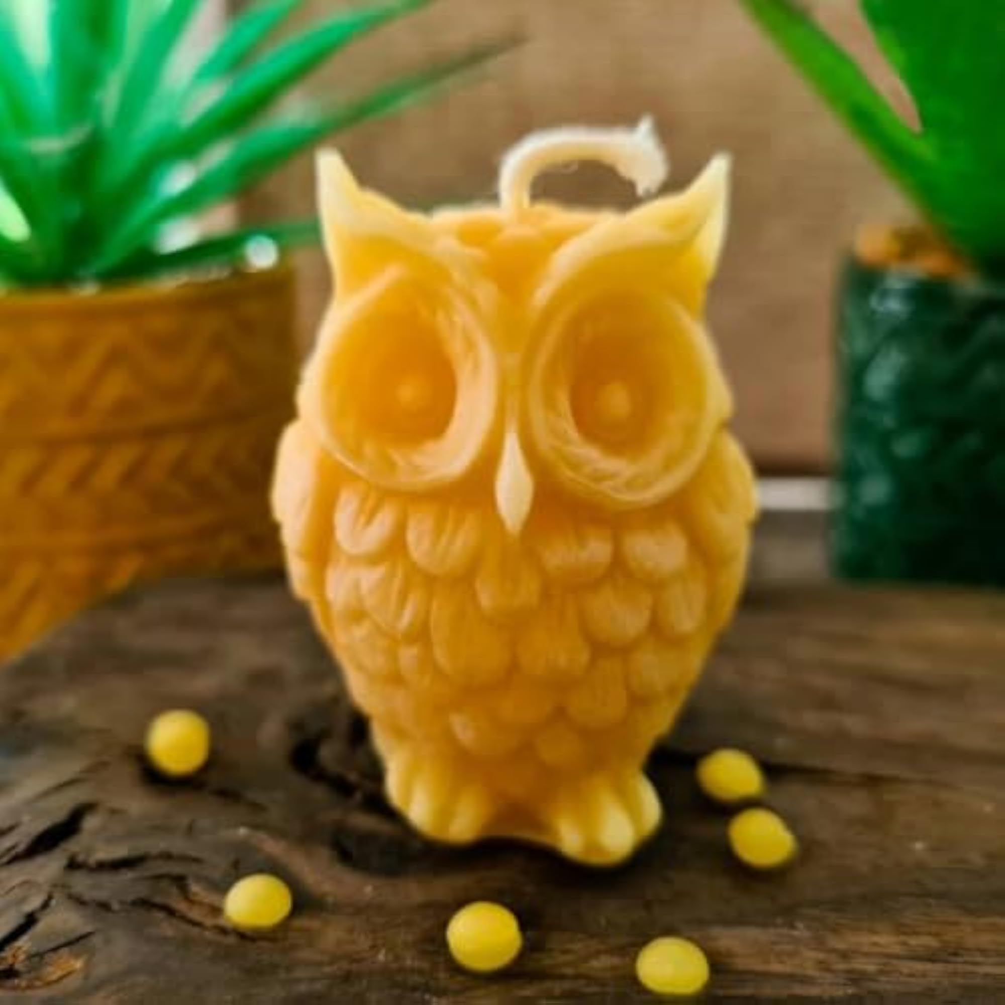 Yellow Owl Shaped Scented Decorative Candle for Home Décor