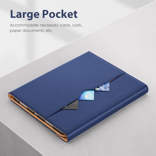Image of DTTO Keyboard Case for iPad Air 11 Inch M4 /M3 /M2 2026 /2025 /2024, iPad Air 5th /4th Gen 10.9-Inch, 7 Colors Backlit Wireless Detachable Folio Keyboard Cover with Pencil Holder & Pocket, Navy Blue