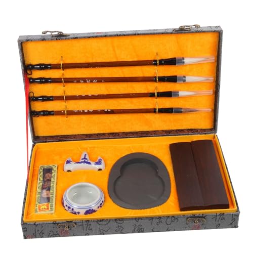 Kit de calligraphie plume Hemobllo en bois noble avec accessoires de pratique