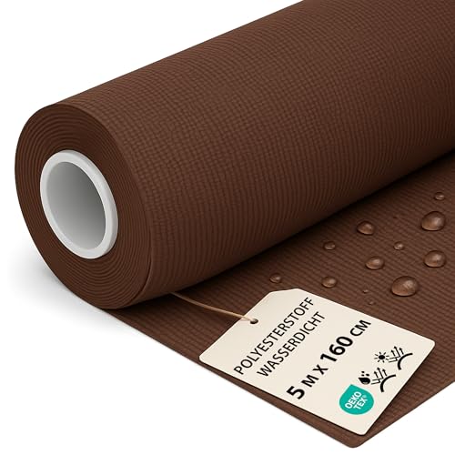 Tissu imperméable au metre 5 M x 160cm - Tissus résistant à l'eau pour extérieur idéal pour meubles coussins housses d'extérieur accessoires de jardin et...