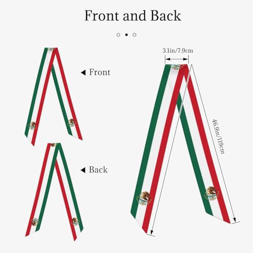 Women's Fashion Neck Scarf Mexico Mexican Mex Flag Lightweight Silk Head Scarf Double Sided Hairband Headband for Handbag Accessories3