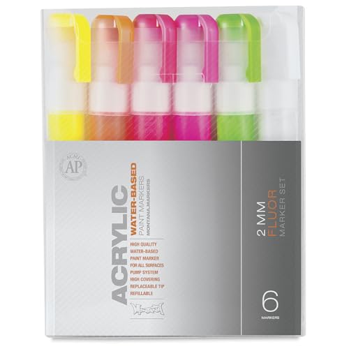 Montana Marker Acryl-Set, Fluorescent, fein