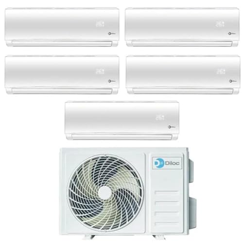 Climatizzatore Condizionatore Inverter in Pompa di Calore Diloc Over Penta Split 9000+9000+12000+12000+12000 Btu FREEDOM500 R-32 A++ Wi-fi Opzionale