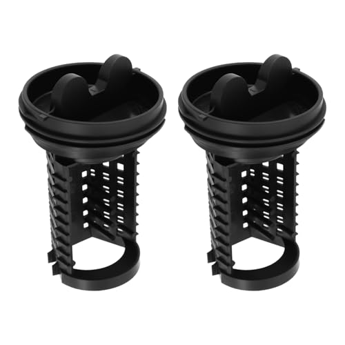 The Lord of the Tools 2Pcs Washing Machine Filter Machine Drain Pump Filter Cap 383EER2001A Compatible with LG F1069FD.ABWQEUK F1069FD2P.ABWQEUK Black 96mm