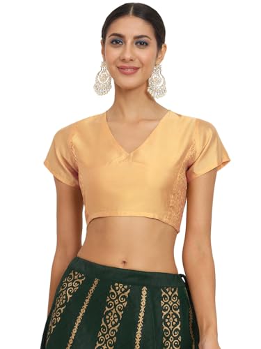 Image of studio rasa Women's Silk Blend Stretchable Blouse for Festive Wedding Party