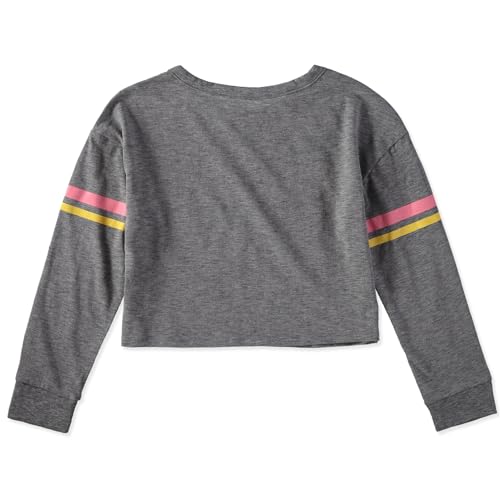Girls 7-16 Long Sleeve Crop Top Cropped Graphic T-Shirt2