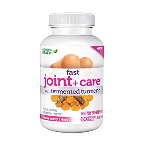 Genuine Health Fast Joint Care+ Clinical Strength, Eggshell Membrane, Natural Rapid Pain Relief, Anti Inflammatory, 60 Capsules
