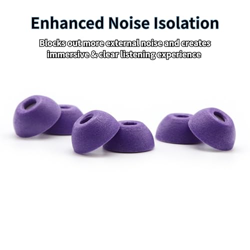 Image of Comply TrueGrip MAX | Premium Memory Foam Replacement Earbud Tips for Apple AirPods Pro Gen 3 | Long Lasting Comfort, MAX Durability, Secure Fit, Superior Noise Isolation| Purple (Small) (3 Pairs)