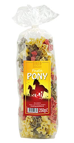 Bull & Bear bunte Pferde Nudeln 250g, Motivnudeln aus Hartweizengrieß, handgefertigt in deutscher Manufaktur, Pasta Geschenk
