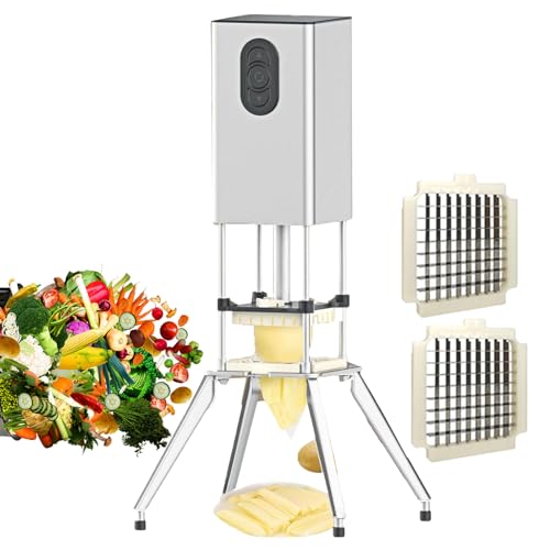 Cortadora eléctrica de verduras y papas fritas acero inox