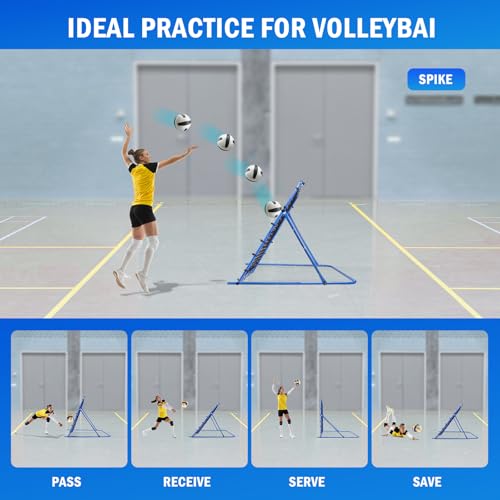 Image of Soccer Baseball Rebounder Soccer Goal Net, Volleyball Rebound Pitchback Net | Quick Switch Angle Soccer Softball Training for Ball Control, Passing, Bounce Back Practice, Easy Setup Lacrosse Soccer Gifts