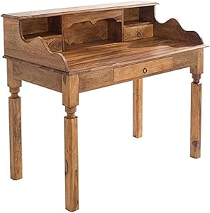 LEBENSwohnART Massiver Schreibtisch NILAY 115cm Sekretär