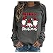 Kobilee Weihnachtspullover Damen Weihnachtspulli Rudolph Rentier Elfe Pullover Teenager Mädchen Weihnachtsshirt Weihnachtsbaum Drucke Ugly Christmas Sweater Oversize Christmas Sweatshirt Xmas Pulli